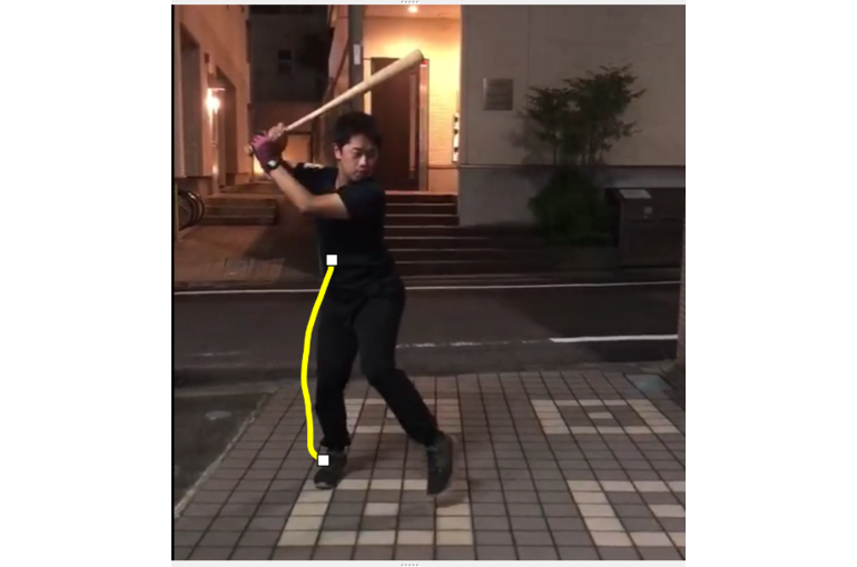 軸足の乗せ方